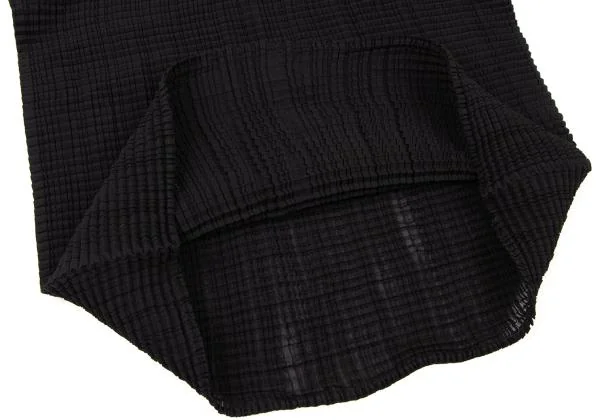 ISSEY MIYAKE Stretch Pleated High Neck Sleeveless Tops K-147055_011