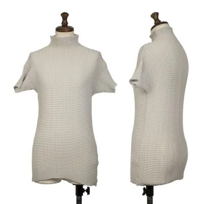 ISSEY MIYAKE Stretch Pleated High Neck T-shirt