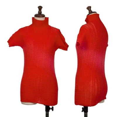 ISSEY MIYAKE Stretch Pleated High Neck T-shirt