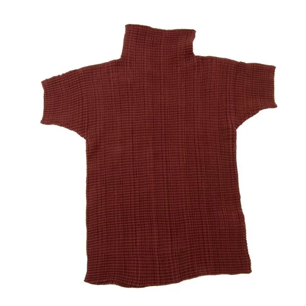 ISSEY MIYAKE Stretch Pleated High Neck T-shirt K-147059_002