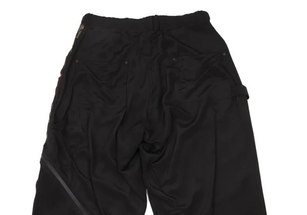 Yohji Yamamoto FEMME Ethnic Pattern Switching Zip Design Pants K-147072_014