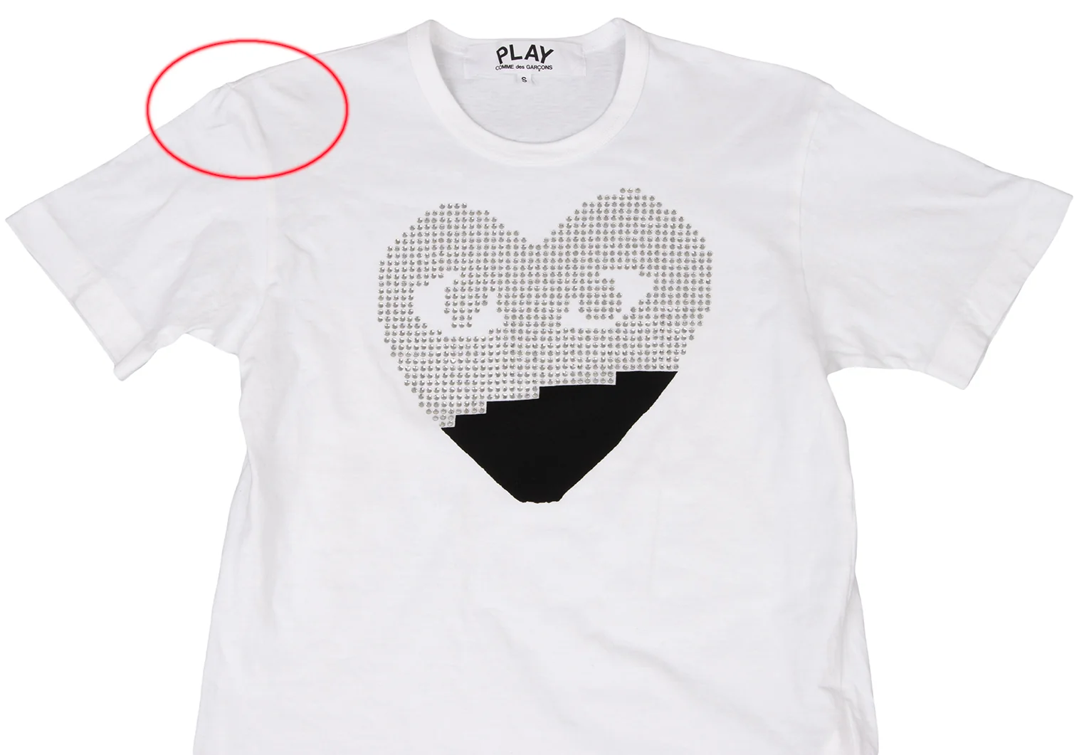 COMME des GARCONS ハート型目デザイン Tシャツ M プレイ コム デ ギャルソンが青山店限定Tシャツ発売 アイコン