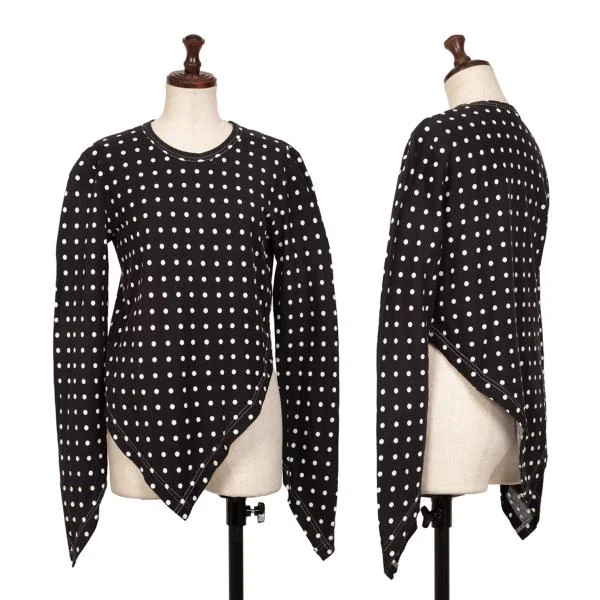 COMME des GARCONS Dot Asymmetrical Long Sleeve T Shirt Black M K-147074_001