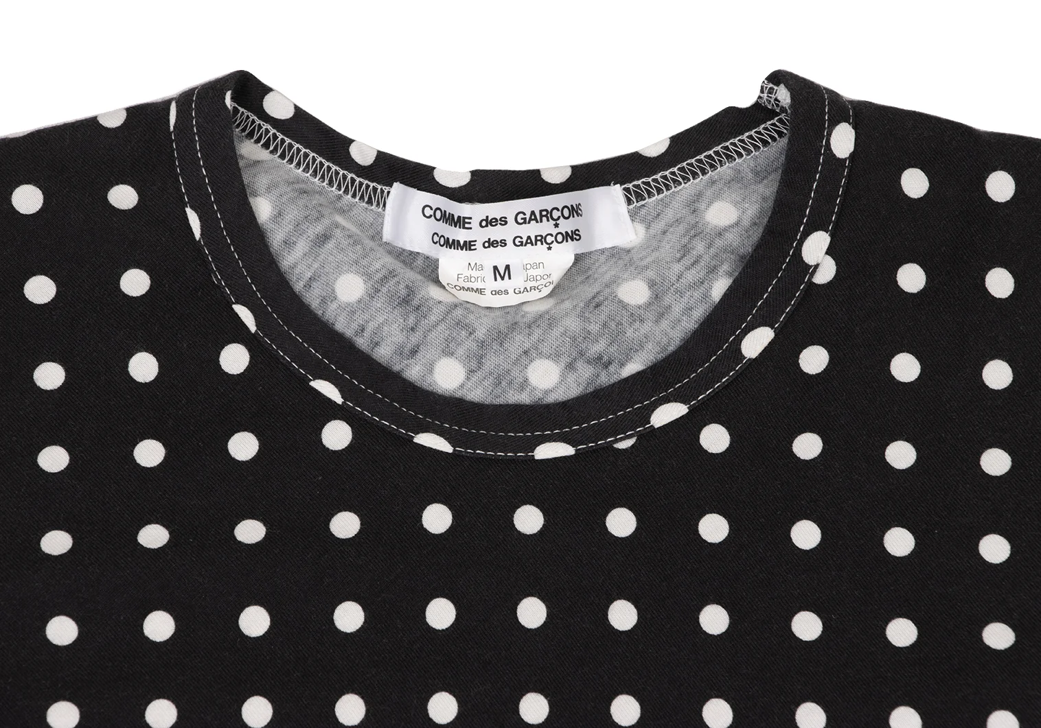 COMMEdesGARCONS 変形カットソー コムコム コムデギャルソンCOMME des GARCONS ドット裾バイアス