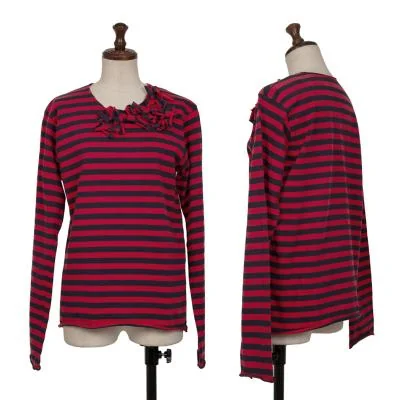 COMME des GARCONS Washed Neck Patch Stripe T shirt