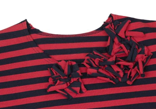 COMME des GARCONS Washed Neck Patch Stripe T shirt K-147076_004