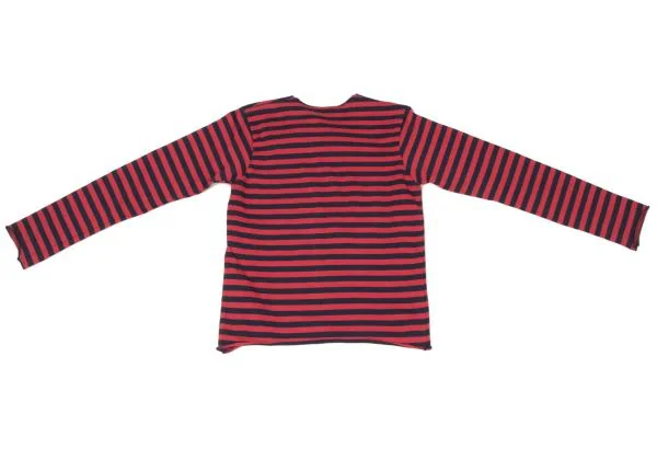 COMME des GARCONS Washed Neck Patch Stripe T shirt K-147076_010