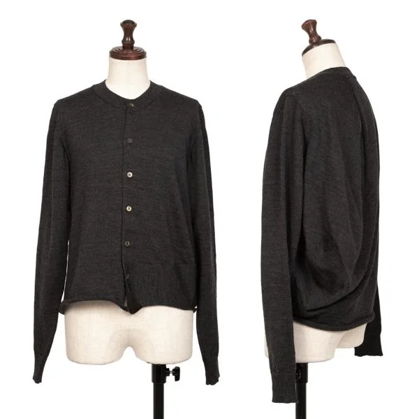 tricot COMME des GARCONS Wool Switching Drape Cardigan Charcoal S-M K-147081_001