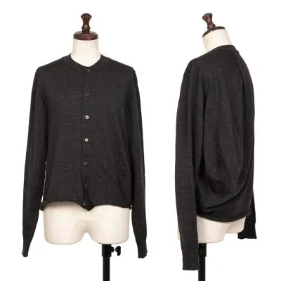 tricot COMME des GARCONS Wool Switching Drape Cardigan