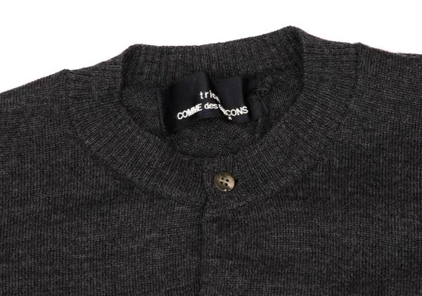 tricot COMME des GARCONS Wool Switching Drape Cardigan K-147081_004