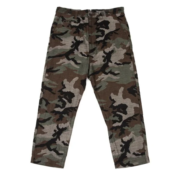 JUNYA WATANABE Wool Camouflage Straight Pants Khaki,Black,Brown M K-147085_001