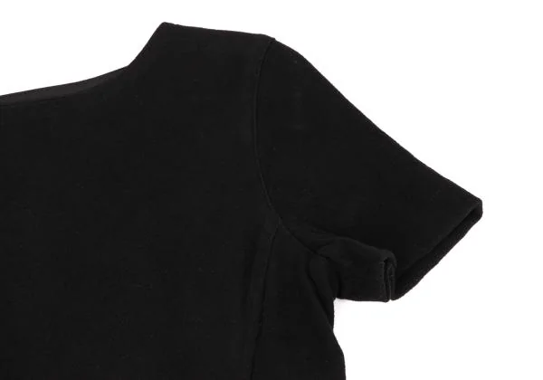 アルマーニジーンズARMANI JEANS ポケットデザインフリース半袖ワンピース 黒38 K-147099_005