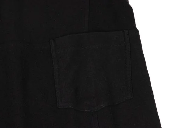 アルマーニジーンズARMANI JEANS ポケットデザインフリース半袖ワンピース 黒38 K-147099_007