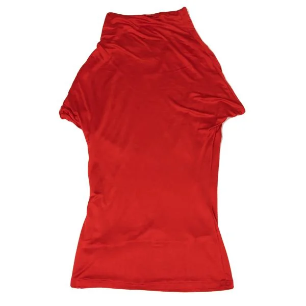 Yohji Yamamoto FEMME Drape Neck Silk Top K-147107_002