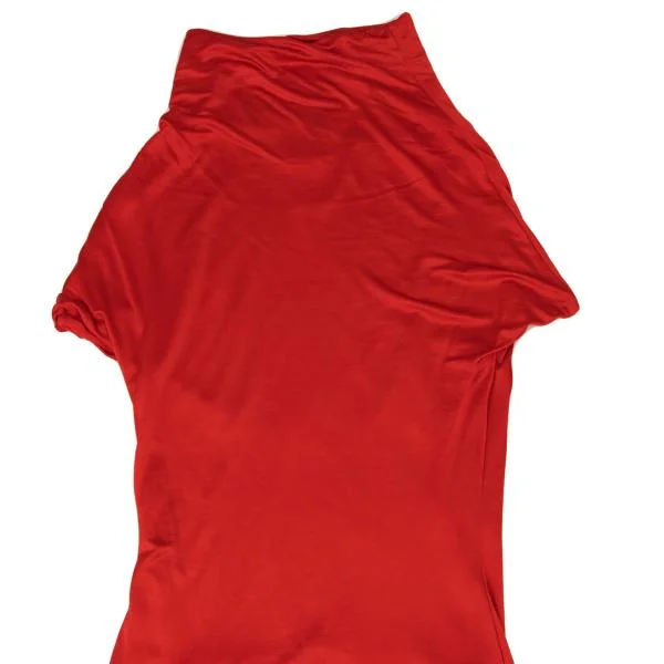 Yohji Yamamoto FEMME Drape Neck Silk Top K-147107_003