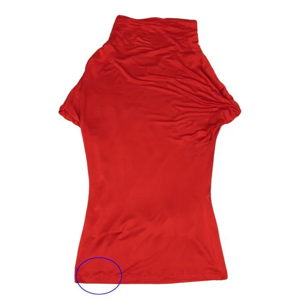 Yohji Yamamoto FEMME Drape Neck Silk Top K-147107_010