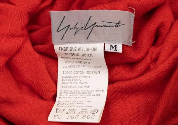 Yohji Yamamoto FEMME Drape Neck Silk Top K-147107_014