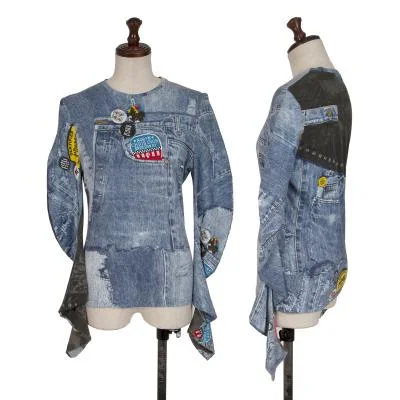 Christian Dior Denim Printed Curve Sleeves T Shirt
