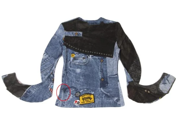 Christian Dior Denim Printed Curve Sleeves T Shirt K-147109_015