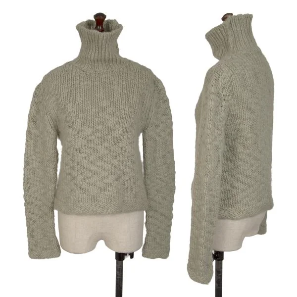 FENDI Roll Neck Knit Sweater Green S-M K-147115_001