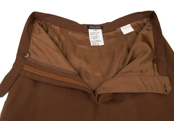 ジョルジオ アルマーニGIORGIO ARMANI レーヨンシルクショートパンツ 茶40 K-147131_004