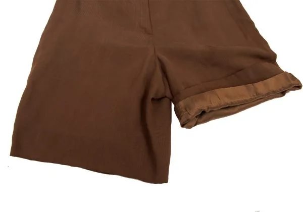 ジョルジオ アルマーニGIORGIO ARMANI レーヨンシルクショートパンツ 茶40 K-147131_008