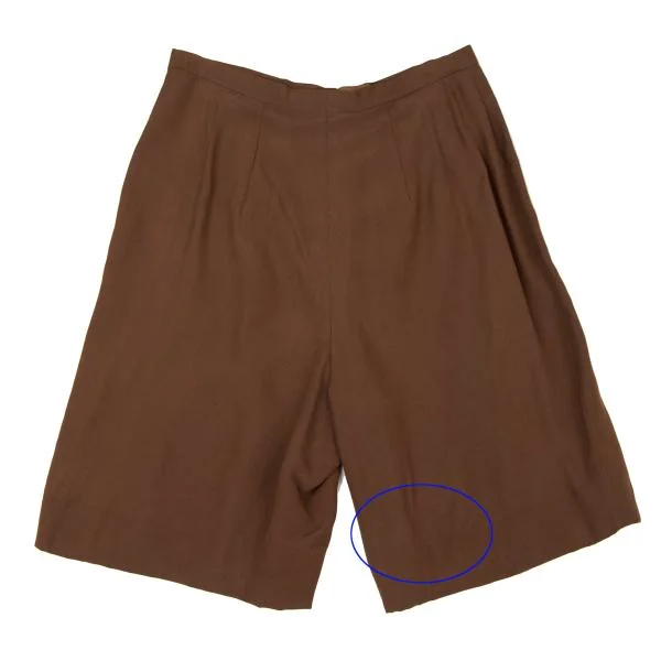 ジョルジオ アルマーニGIORGIO ARMANI レーヨンシルクショートパンツ 茶40 K-147131_009