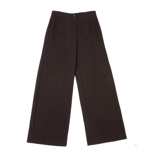 GIORGIO ARMANI Wool Wide Pants Brown S-M K-147134_001