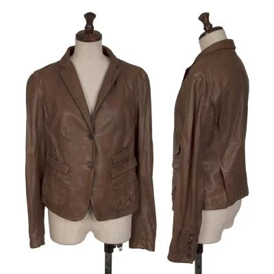 DKNY Pocket Design Lamb Leather Jacket