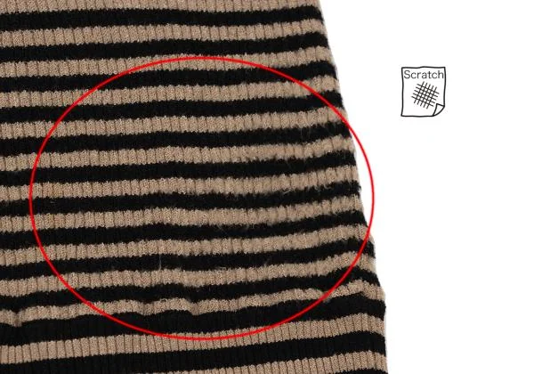 DOLCE&GABBANA Turtle Neck Stripe Rib Knit Sweater K-147142_011