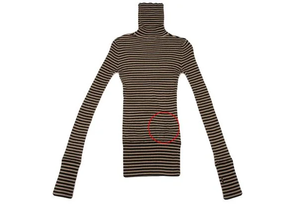 DOLCE&GABBANA Turtle Neck Stripe Rib Knit Sweater K-147142_013