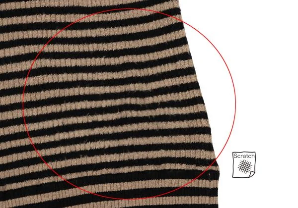 DOLCE&GABBANA Turtle Neck Stripe Rib Knit Sweater K-147142_014
