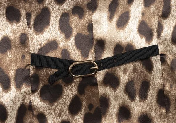 DOLCE&GABBANA Leopard Switching Polywool Gilet Vest K-147144_012