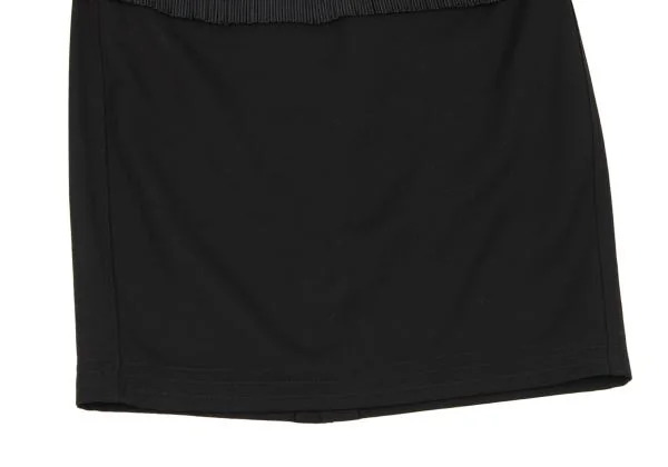 ジャンニヴェルサーチGIANNI VERSACE フリンジ装飾台形スカート 黒M位 K-147151_005