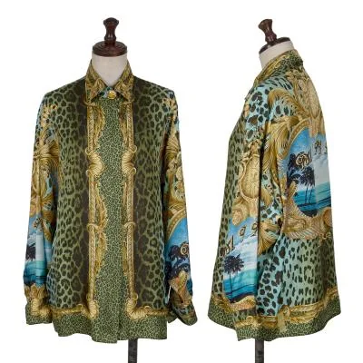 GIANNI VERSACE Miami Leopard Silk Shirt