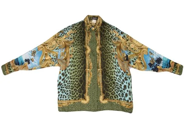 ジャンニヴェルサーチGIANNI VERSACE マイアミレオパードシルク