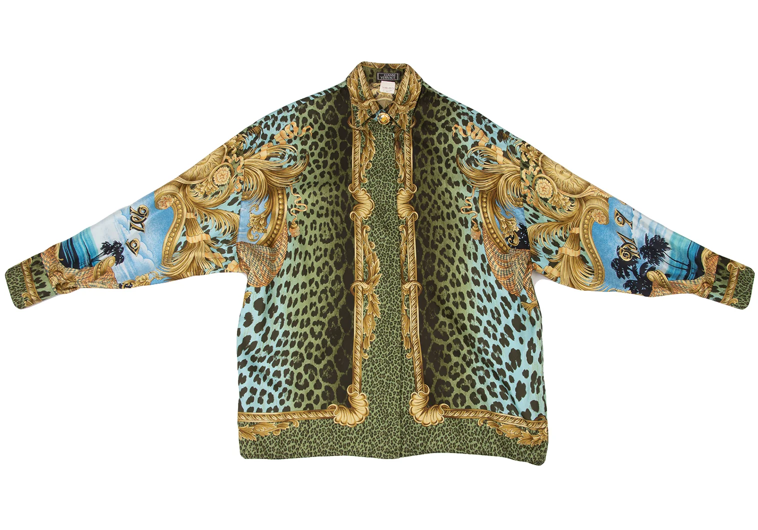 ジャンニヴェルサーチGIANNI VERSACE レオパードバロック柄 シャツ ジャンニヴェルサーチGIANNI VERSACE レオパードバロック柄