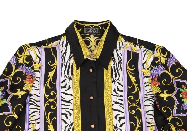ジャンニヴェルサーチGIANNI VERSACE フローラルバロックプリントシャツ マルチ40 K-147154_003