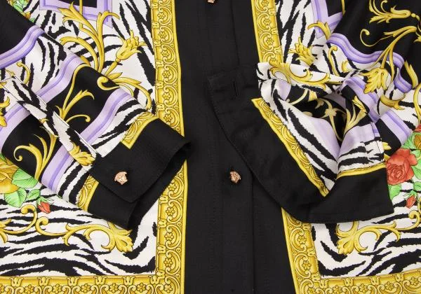 ジャンニヴェルサーチGIANNI VERSACE フローラルバロックプリントシャツ マルチ40 K-147154_007