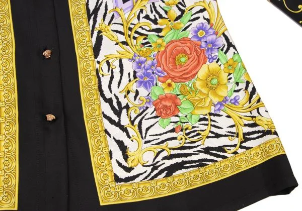 ジャンニヴェルサーチGIANNI VERSACE フローラルバロックプリントシャツ マルチ40 K-147154_009