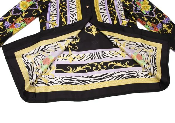 ジャンニヴェルサーチGIANNI VERSACE フローラルバロックプリントシャツ マルチ40 K-147154_010