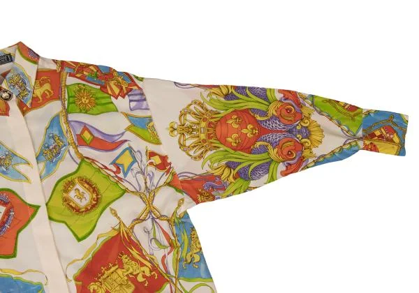 ジャンニヴェルサーチGIANNI VERSACE フラッグプリントボタンダウンシャツ マルチ38 K-147155_007
