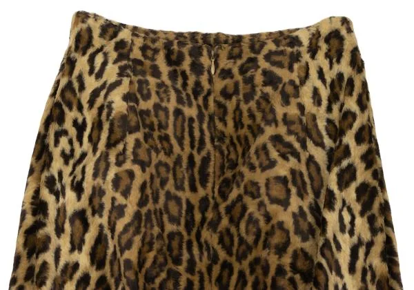 GIANNI VERSACE Leopard Fur Trapezoid Skirt K-147159_007
