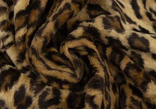 GIANNI VERSACE Leopard Fur Trapezoid Skirt K-147159_010