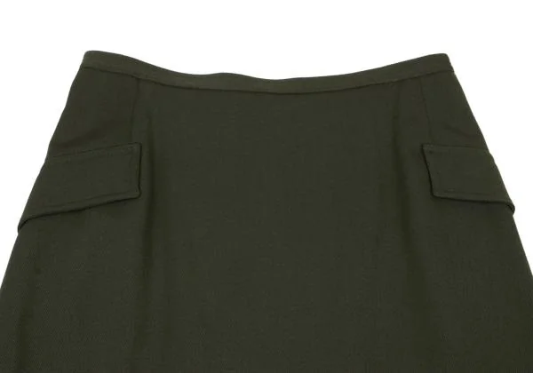 ジャンニヴェルサーチGIANNI VERSACE ポケットデザインバックボタンスカート カーキM位 K-147160_003