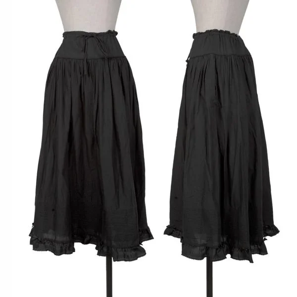 WONDERFUL WORLD KANEKO ISAO Ribbon Design Flare Skirt Black S-M K-147162_001