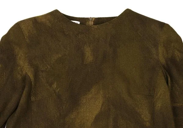 GIANFRANCO FERRE Allover Graphic Back Open Wool Top K-147164_003
