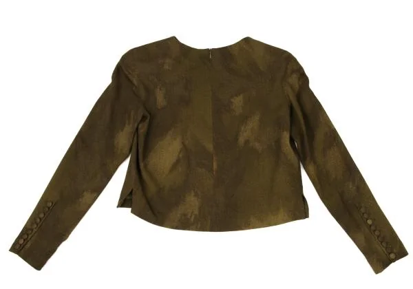 GIANFRANCO FERRE Allover Graphic Back Open Wool Top K-147164_009