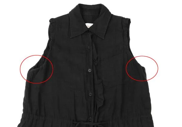 Hussein Chalayan Cotton Drawstring Sleeveless Shirt Tunic K-147211_003