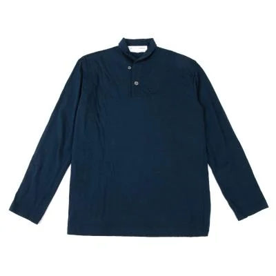 COMME des GARCONS SHIRT Shawl Collar Long Sleeve Polo Shirt
